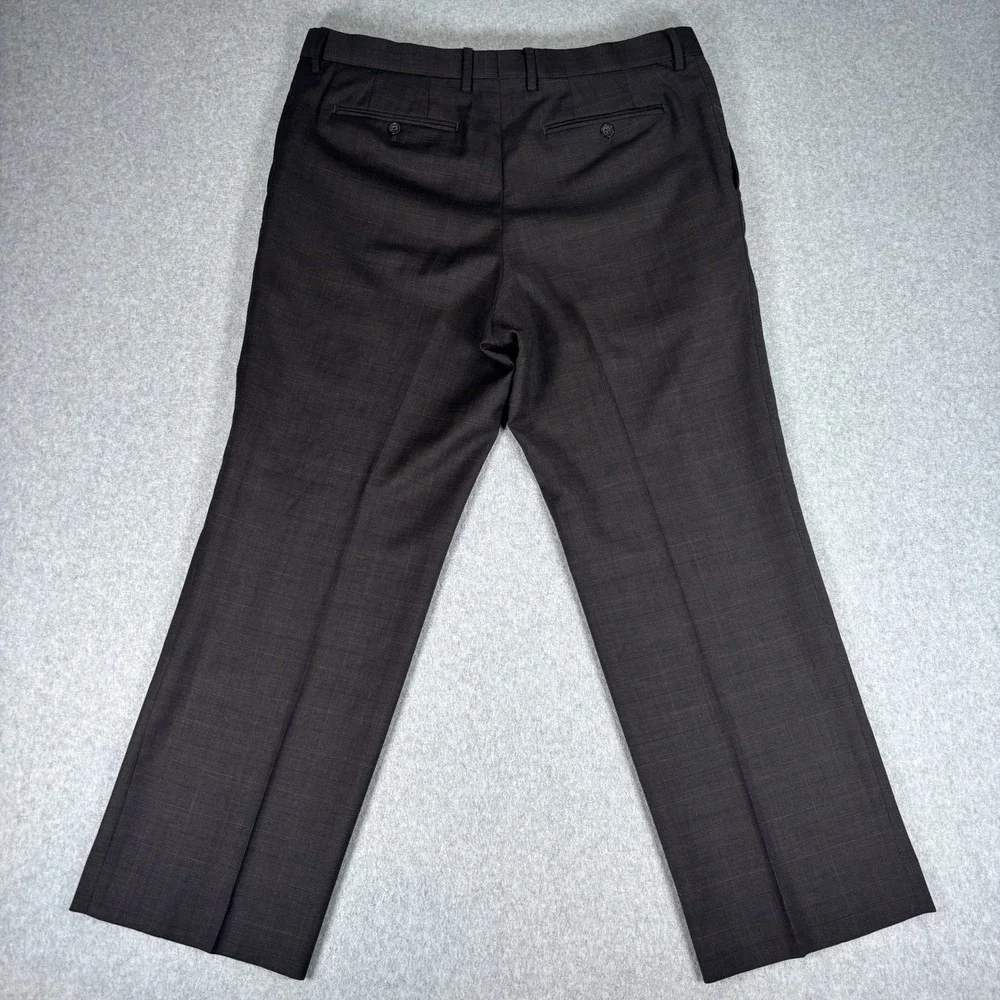 Banana Republic Dress Pants Mens 36x30 Brown Wool Blend Classic Fit Plaid